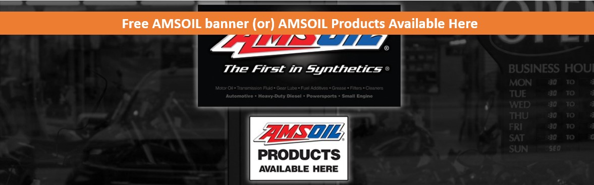 Promo for a free AMSOIL Banner and AMSOIL Decal for retail accounts